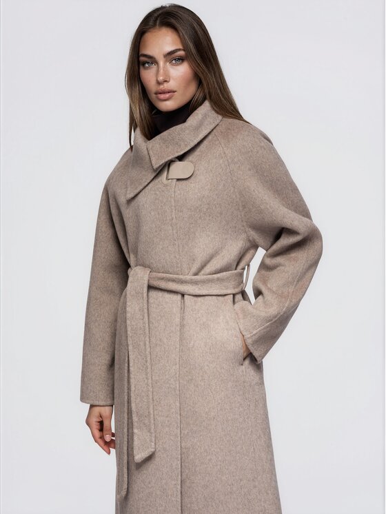 Ombre Ombre Kabát pro přechodné období OW-CT-E0037 Béžová Regular Fit