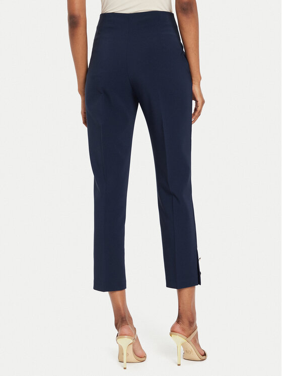 Rinascimento Rinascimento Kalhoty z materiálu CFC0120002003 Tmavomodrá Regular Fit