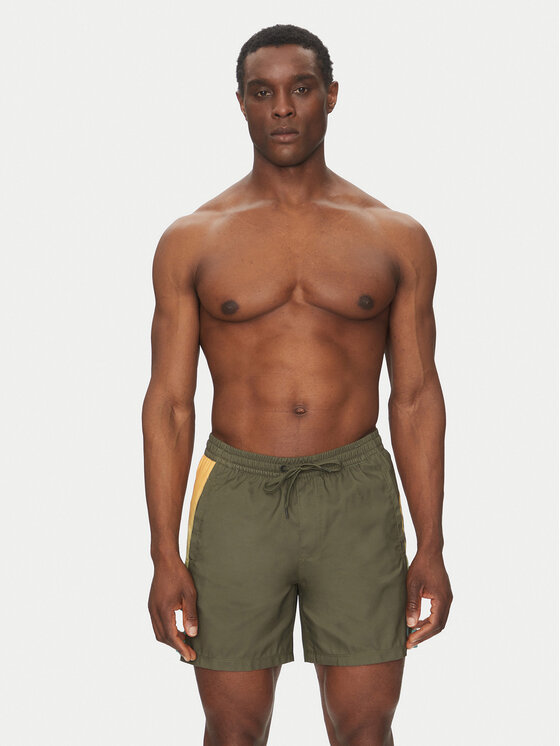 Quiksilver Quiksilver Szorty materiałowe EQYJV04136 Zielony Regular Fit