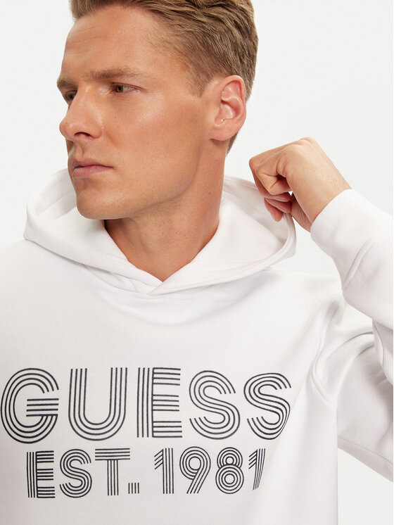 Guess Guess Majica dugih rukava M4YQ36 K9Z21 Bijela Regular Fit