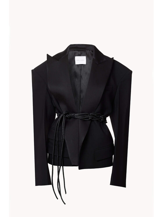 Epuzer Epuzer Marynarka Wool blazer Czarny Standard Fit