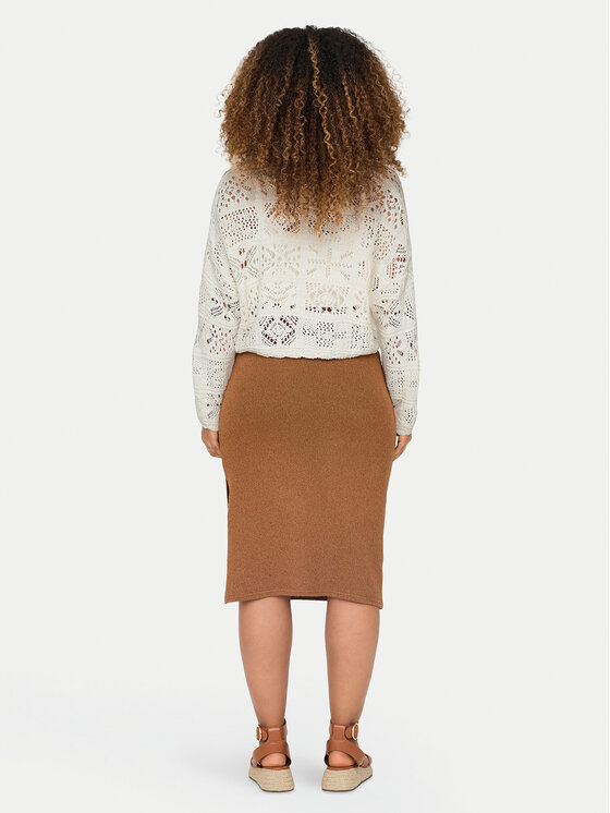 ONLY ONLY Pletena jopica Beach 15257604 Bela Regular Fit