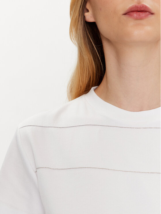 Fabiana Filippi Fabiana Filippi T-shirt JED273B561 Bijela Regular Fit