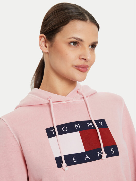 Tommy Jeans Tommy Jeans Felpa Flag DW0DW18654 Rosa Regular Fit