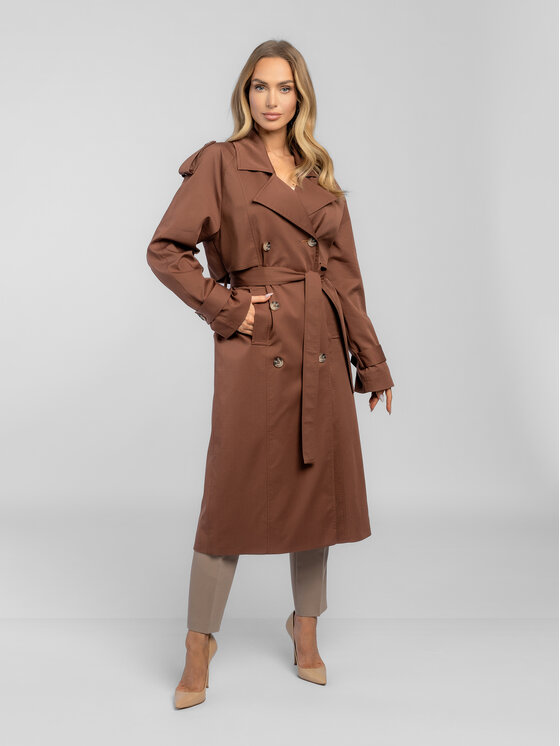 Salme Trenčkot Amanda 2.0 Hnedá Regular Fit