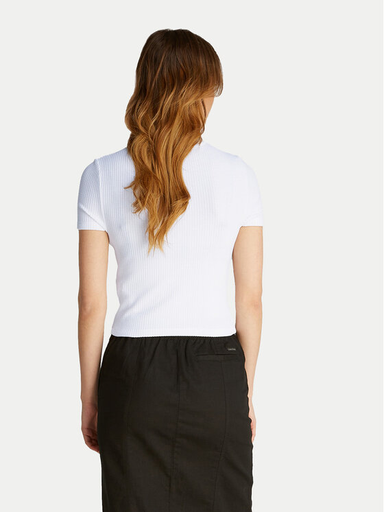 Calvin Klein Jeans Calvin Klein Jeans Majica J20J225239 Bela Slim Fit