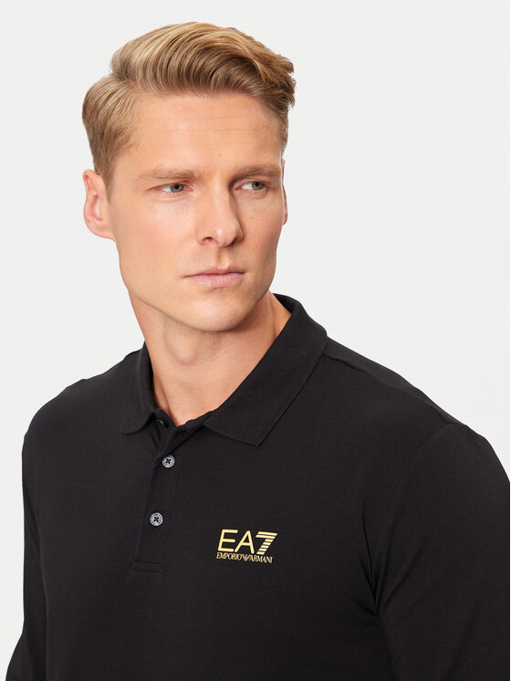 EA7 Emporio Armani EA7 Emporio Armani Polokošile 8NPF15 PJVQZ 0208 Černá Regular Fit