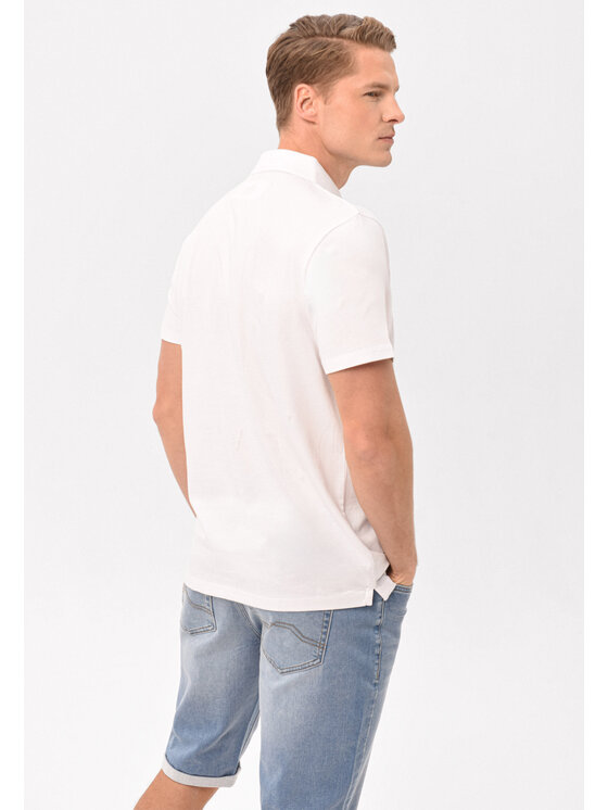 Volcano Volcano Polo O-NIKOS Biały Regular Fit