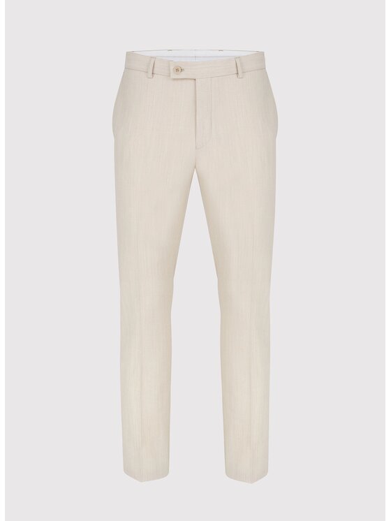 Pako Lorente Pako Lorente Spodnie garniturowe P24SF-6G-004 Beżowy Slim Fit