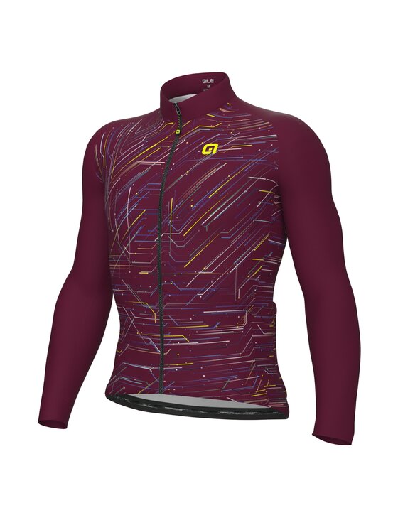 Alé Cycling Alé Cycling Bluza Solid Byte Bordowy Regular Fit