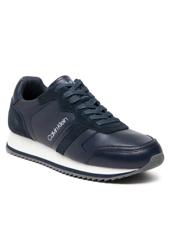 calvin klein low top lace up zip mono