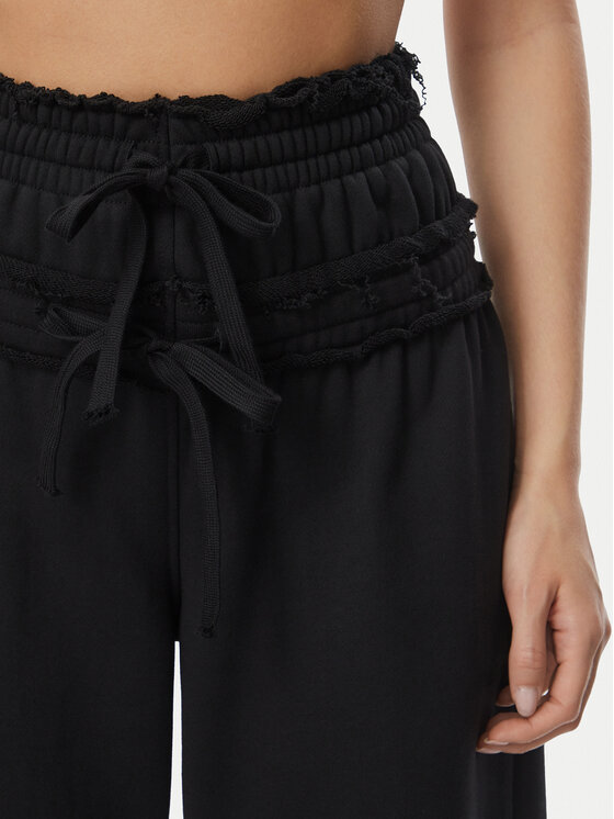 adidas adidas Spodnji del trenirke Sst Double Waisted KS9235 Črna Relaxed Fit
