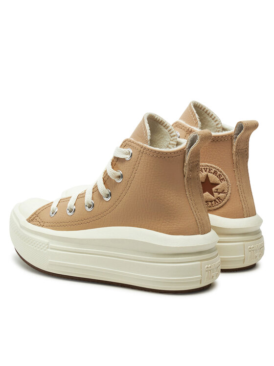 Converse Converse Trampki Chuck Taylor All Star Move Platform Leather A09262C Beżowy