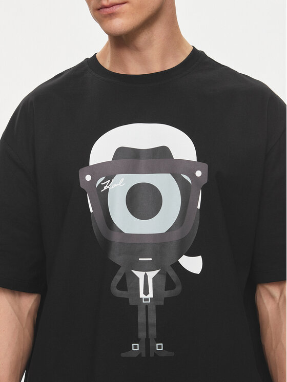 KARL LAGERFELD KARL LAGERFELD T-shirt 755098 542270 Crna Regular Fit