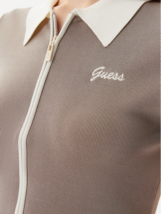 Guess Guess Úpletové šaty V5GK00 Z3D60 Hnědá Regular Fit