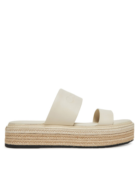 Espadrile Calvin Klein Femei, Mărimea: 38, Écru, Flatform Wedge Slide - He HW0HW02374