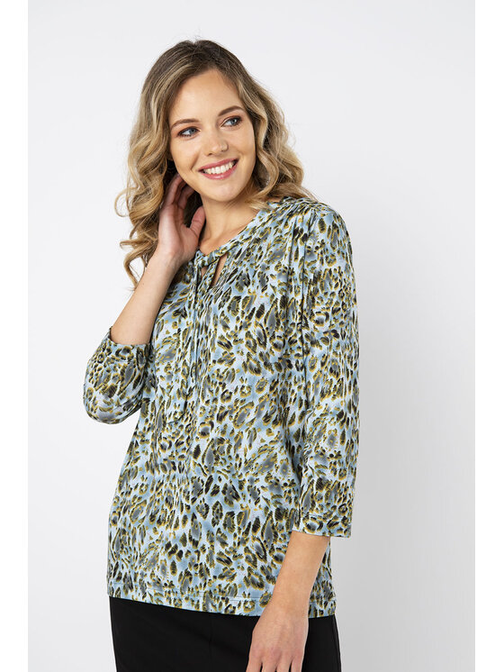 QUIOSQUE QUIOSQUE Bluzka TRACES BLOUSE Zielony Regular Fit