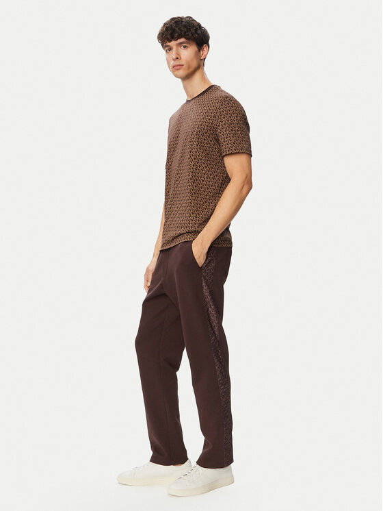 MICHAEL Michael Kors MICHAEL Michael Kors Παντελόνι φόρμας CF552Q65MF Σκούρο καφέ Regular Fit