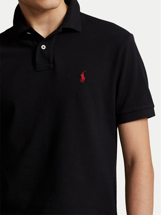 Polo Ralph Lauren Polo Ralph Lauren Тениска с яка и копчета Core Replen 710795080 Черен Slim Fit