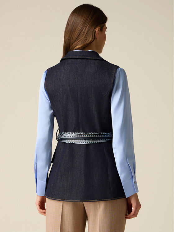 Oltre Oltre Marynarka L401R000068N034 Niebieski Regular Fit