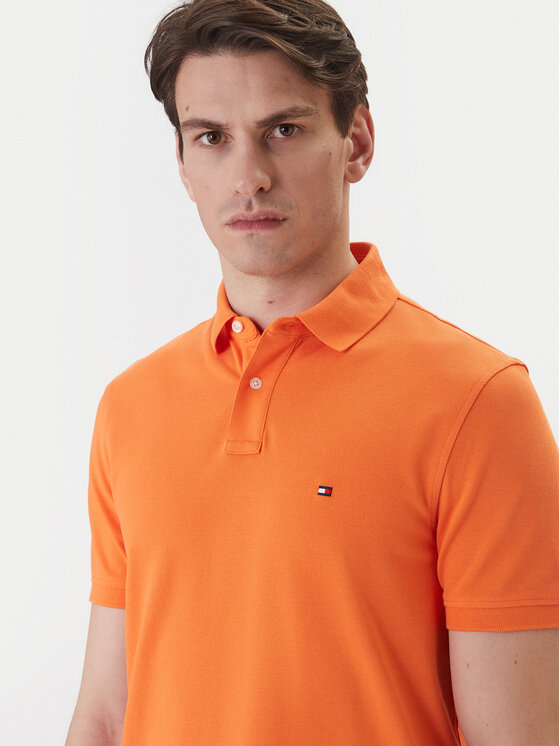 Tommy Hilfiger Tommy Hilfiger Polo särk 1985 MW0MW17770 Oranž Regular Fit