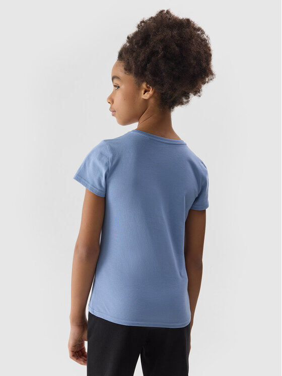 4F 4F T-shirt 4FJWSS24TTSHF1110-32S Blu scuro Regular Fit