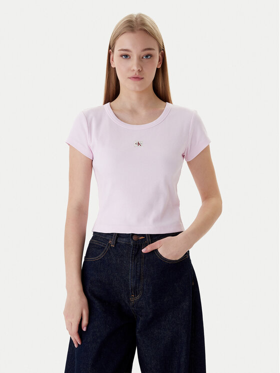 Calvin Klein Jeans Calvin Klein Jeans Póló LV047C200G Rózsaszín Slim Fit