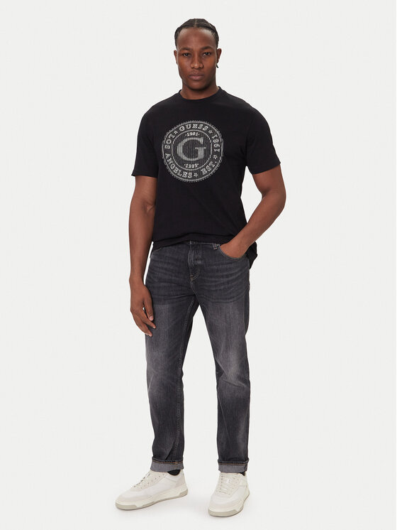 Guess Guess T-Shirt M5BI15 K8FQ4 Czarny Regular Fit