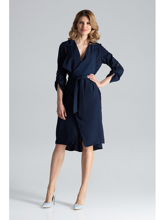 FIGL FIGL Sukienka M464 Granatowy Regular Fit