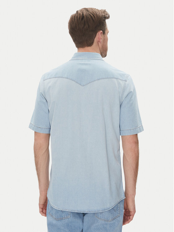 Wrangler Wrangler Teksasärk Western 112362742 Sinine Regular Fit