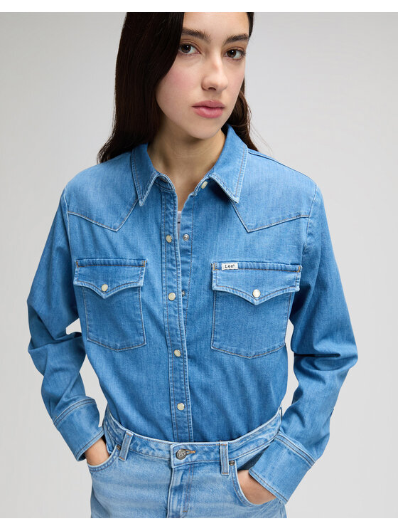 Lee Lee Koszula REGULAR WESTERN SHIRT Niebieski Regular Fit