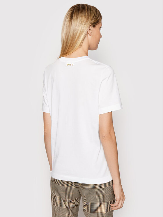 BOSS BOSS Marškinėliai 50457259 Balta Relaxed Fit