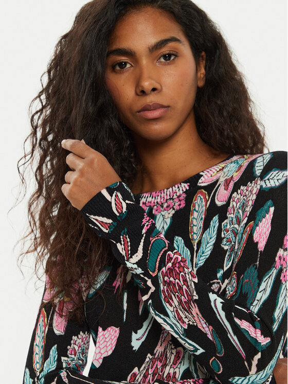 Desigual Desigual Sweter Manchester 24WWJF41 Czarny Regular Fit