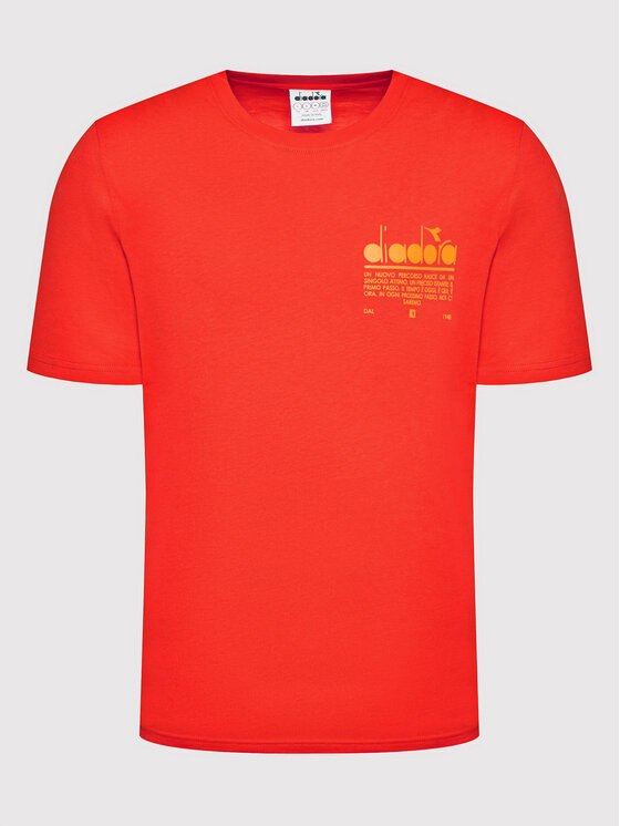 Diadora Diadora T-Shirt Unisex Manifesto 502.178208 Czerwony Loose Fit