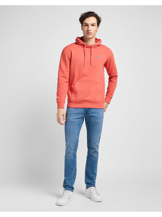 Lee Lee Bluza PLAIN HOODIE Pomarańczowy Regular Fit