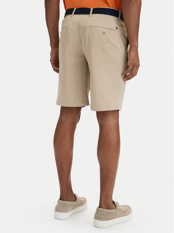 Tommy Hilfiger Tommy Hilfiger Komplet szorty i pasek Denton MW0MW42349 Beżowy jasny Slim Fit