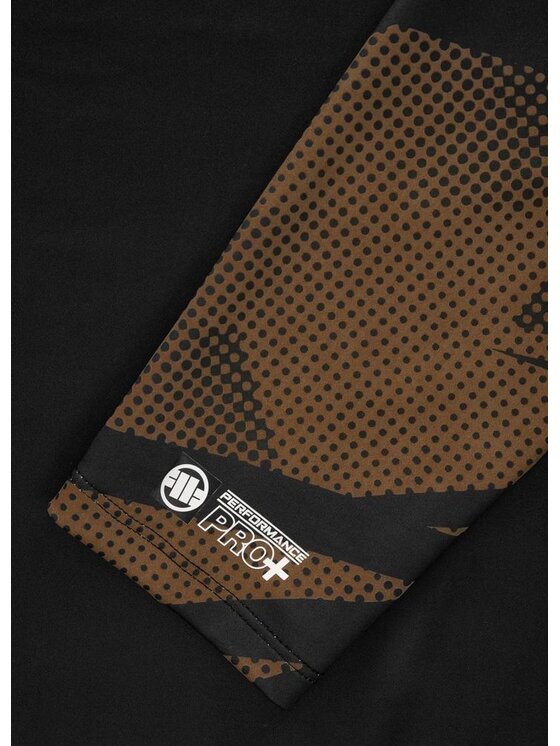 PITBULL PITBULL Koszulka techniczna Longsleeve Rashguard Performance Pro plus Belt M Brązowy Regular Fit