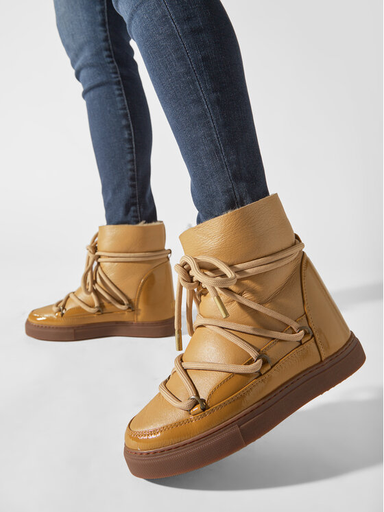 Inuikii Inuikii Čizme za snijeg Gloss Wedge 75203-007 Bež