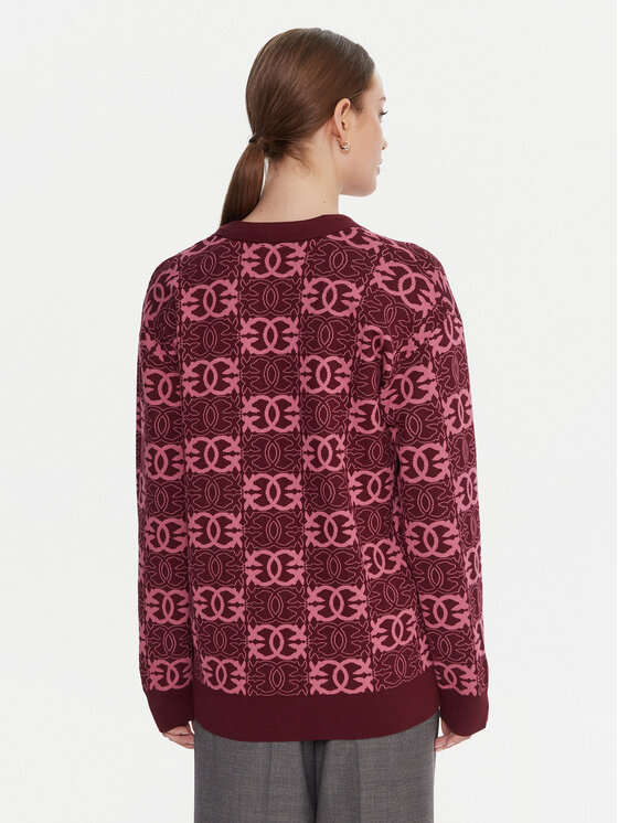 PINKO PINKO Cardigan Half Breed 106042 A2YD Bordeaux Regular Fit
