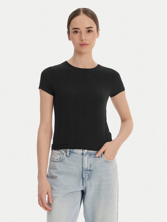 Calvin Klein Tricou LV00QS7618 Negru Slim Fit