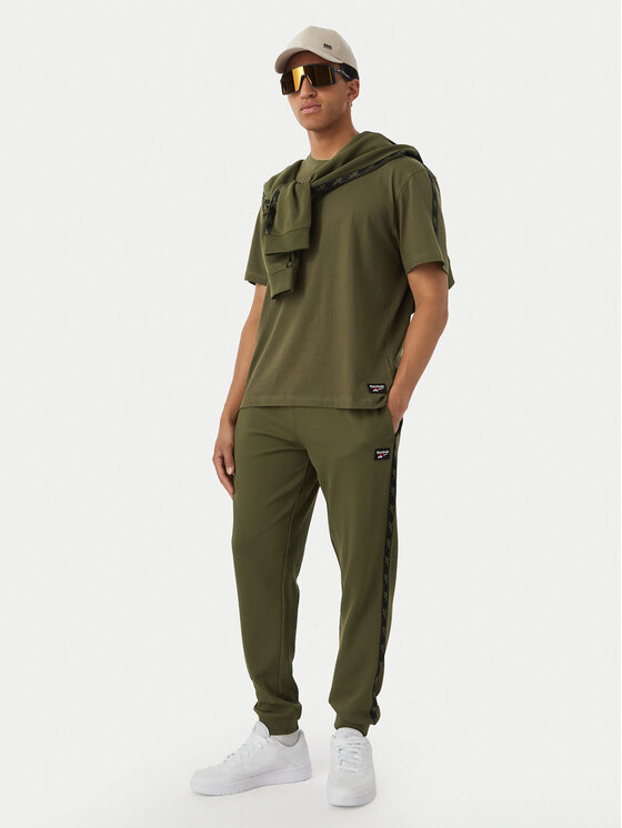 Reebok Reebok Póló Nico RK25724CCM Khaki Regular Fit