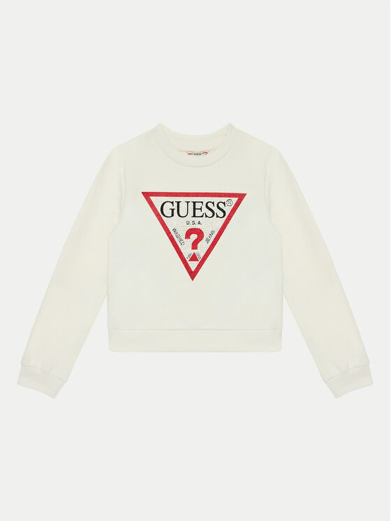 Guess Guess Felpa J4YQ22 KA6R4 Écru Regular Fit