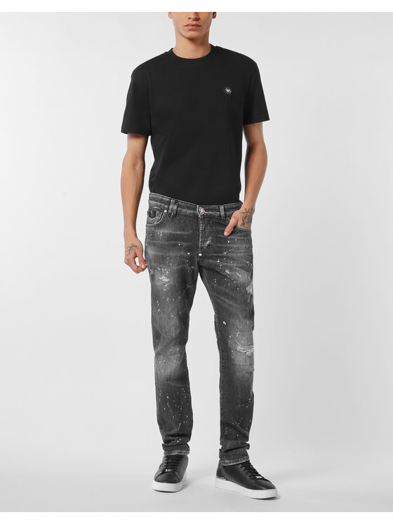 PHILIPP PLEIN PHILIPP PLEIN Jeansy 26867 Černá Straight Leg