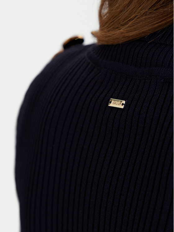 Gaudi Gaudi Rollkragenpullover 521FD53037 Dunkelblau Regular Fit