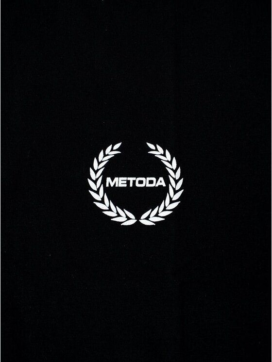 Metoda Sport Metoda Sport T-Shirt Koszulka Z Krótkim Rękawem Czarna Metoda Sport Mini Laur XL Czarny Regular Fit
