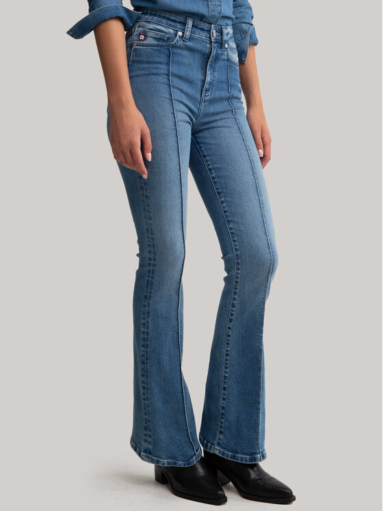 BIG STAR BIG STAR Jeansy CLARA_FLARE_464_190 Niebieski Flare Fit