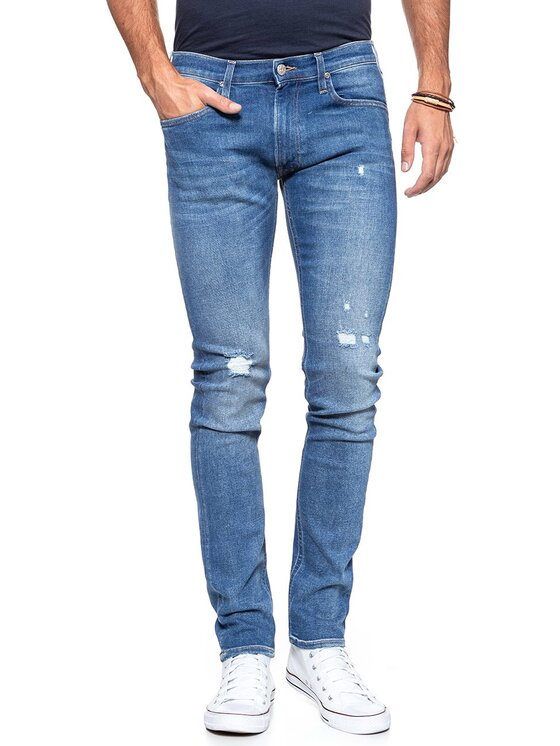 Lee Lee Jeansy LUKE Niebieski Slim Fit