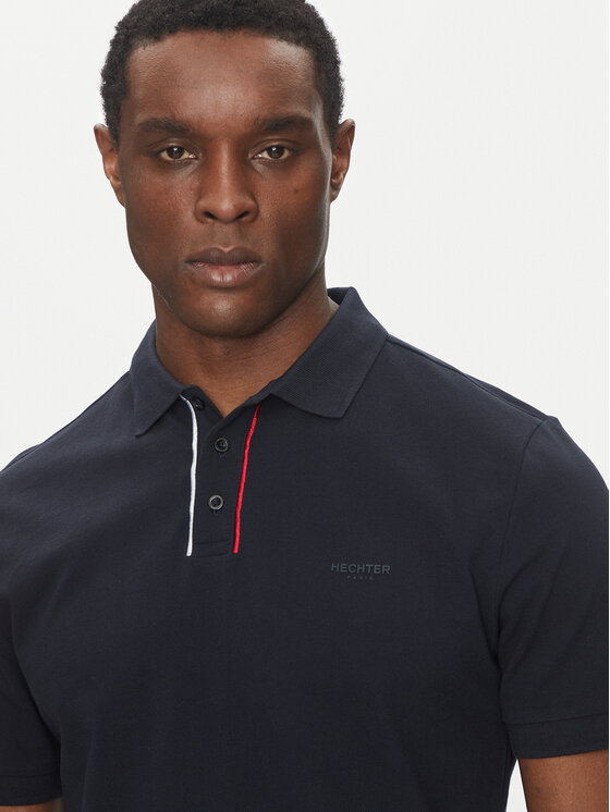 Hechter Paris Hechter Paris Polo Pique H-Eco 74013 151902 Granatowy Regular Fit