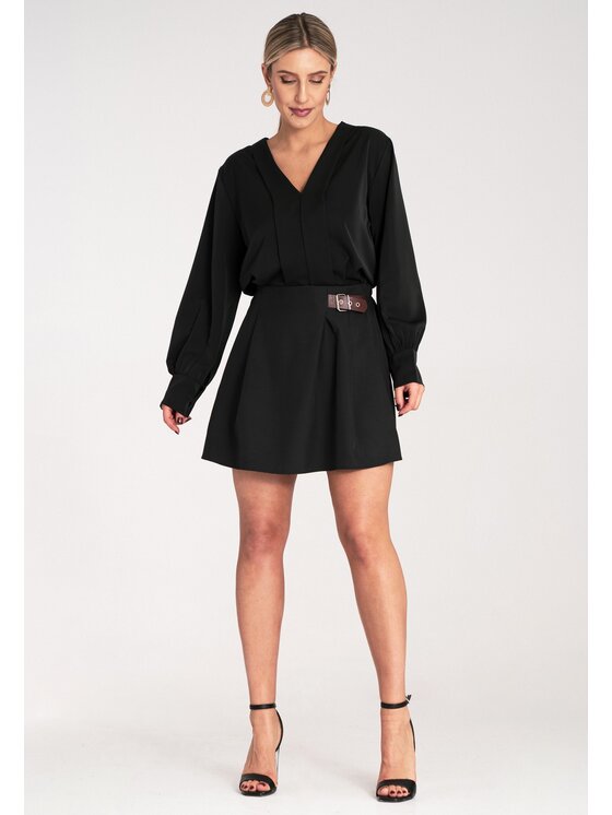 FIGL FIGL Φούστα mini M1157 Μαύρο A-Line Fit