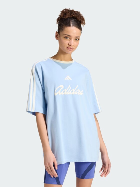 adidas adidas T-Shirt 165448 Niebieski jasny Loose Fit
